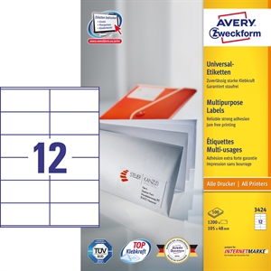 Avery ILC univerzális címke 105 x 48 mm, 1200 db.